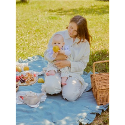 Пижама женская (рубашка, шорты) SL HOME Linen, размер 40-42, молочная