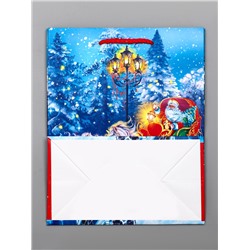 Пакет подарочный новогодний ламинированный, «На встречу Новому Году», 18×10×22.3 см