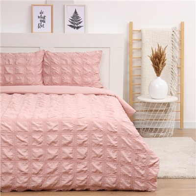 Постельное бельё 1.5-спальное LoveLife Texture: rosy, микрофибра