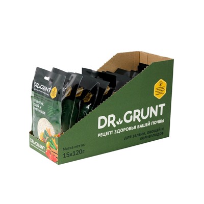 Удобрение минеральное для зелени, овощей, корнеплодов, Dr.Grunt, шоу-бокс, 15 саше