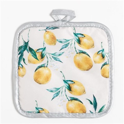 Кухонный набор Доляна Lemon, прихватка 17*17 см, рукавица 26*16 см, фартук 70*80 см 100% п/э