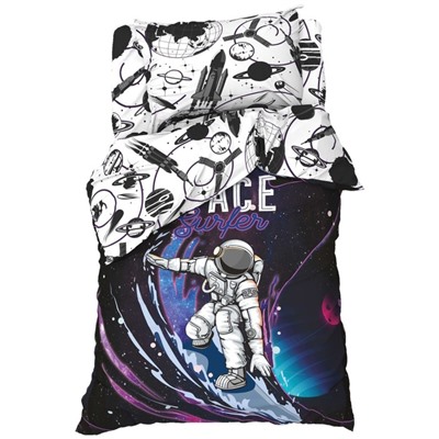 Постельное бельё 1.5-спальное «Этель» Space surfer, бязь