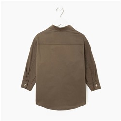 Рубашка джинсовая детская KAFTAN, размер 28 (86-92 см), хаки