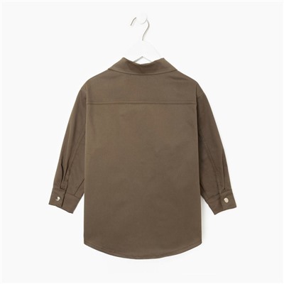 Рубашка джинсовая детская KAFTAN, размер 28 (86-92 см), хаки