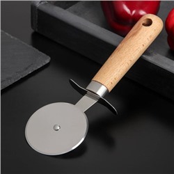 Нож для пиццы и теста Доляна «Древо», 20.5 см, бежевый