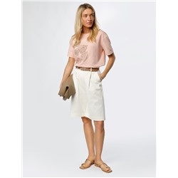 Футболка из фактурного полотна с авторским принтом