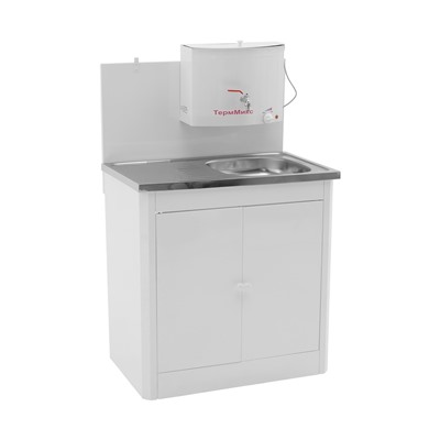 Умывальник «ТермМикс» Тандем, с ЭВН, нержавеющая мойка, 1250 Вт, 17 л, белый