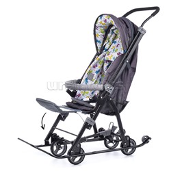 Санки-коляска "NOVA" (серебро)