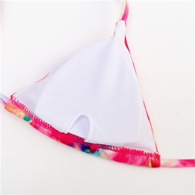 Купальник раздельный с завязками на спине женский MINAKU, розовый, размер 44