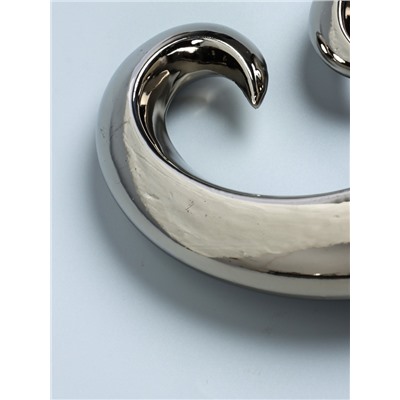 УЦЕНКА Фигурка керамика «Абстракция. Амулет», под серебро, 17×5.5×19 см