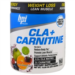 BPI Sports, CLA с карнитином, фруктовый пунш, 300 г (10,58 унции)