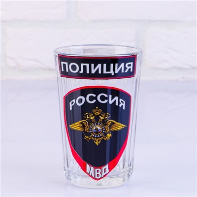 Стакан граненый «Полиция МВД», 250 мл