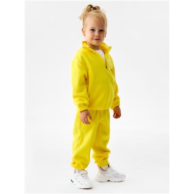 Костюм флисовый детский (худи, брюки) MINAKU цвет жёлтый, рост 110 см