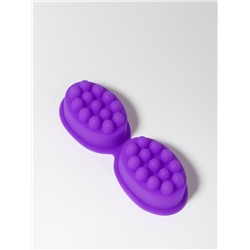 Форма для льда, для массажа головы, 2 шт., 8.3×6×3.7 см, силиконовая, сиреневая