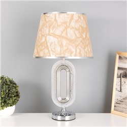 Лампа настольная «Рета» 1×40 Вт Е27+подсветка, хром 29×29×51 см