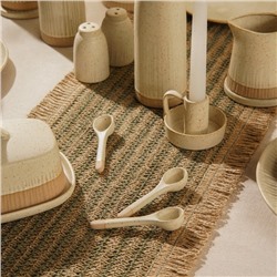 Набор чайных ложек SL Home «Виенто», 10.5×2.8 см, 3 шт., керамика, бежевый