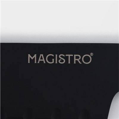 Нож Сантоку кухонный Magistro Dark wood, длина лезвия 17.8 см