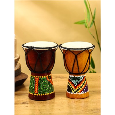 Сувенирный музыкальный инструмент «Барабан Джембе», 9×9×15 см, махагон, МИКС