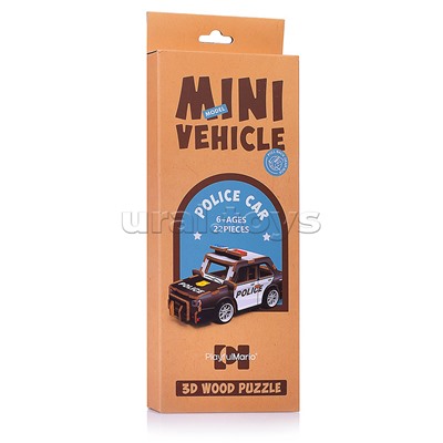 Конструктор дерев.  3Д "Полицейский авто" (22 дет.)