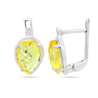 Серьги из серебра цитрин, Мигель