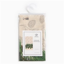 Полотенце «Этель» Еловые ветви 40×67 см, 100% хл, саржа 190 г/м²