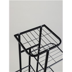 Подставка для цветов Greengo, 7 полок, 43×22×126 см, напольная, металл, чёрная