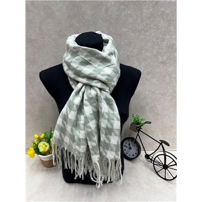 Палантин в клетку из кашемира, мультицвет