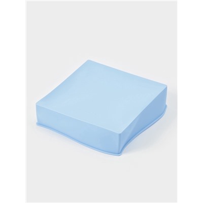 Форма для выпечки Доляна «Квадрат», 20.5×5 см, силикон, светло-голубая