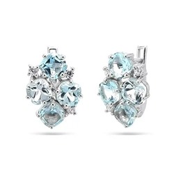 Серьги из серебра топаз, Сильвана