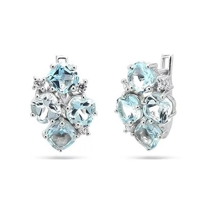 Серьги из серебра топаз, Сильвана