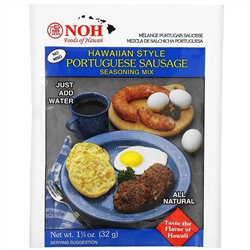 NOH Foods of Hawaii, Hawaiian Style Portuguese Sausage Seasoning Mix, 1.125 oz ( 32 g)