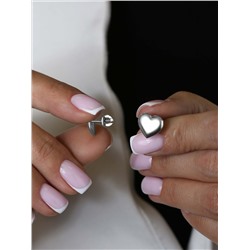 Кольцо из серебра родированное - Сердце 3001019189