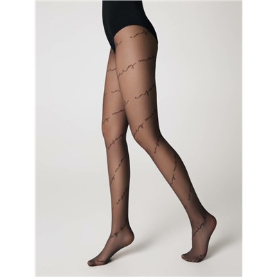 Фантазийные CONTE SENTIMENT Колготки c диагональными надписями
