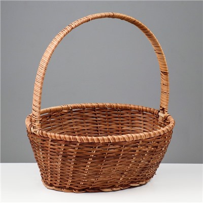 Корзина плетёная, 34×27×13/39 см, лоза, кукуруза