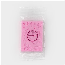 Молд для заливки Доляна «Гербарий», силикон, 14 ячеек, 8×5×0.8 см, розовый