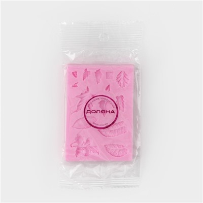 Молд для заливки Доляна «Гербарий», силикон, 14 ячеек, 8×5×0.8 см, розовый