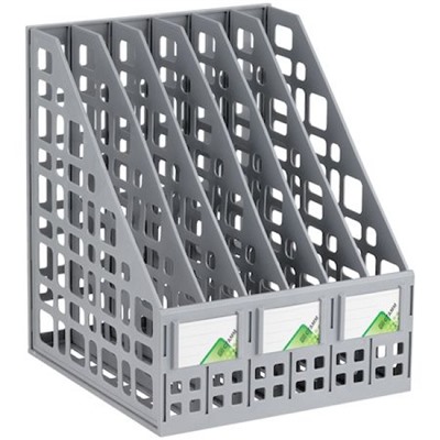 Лоток для бумаг вертикальный  6 отд. серый ЛТВ-63725/ЛТ86 Стамм