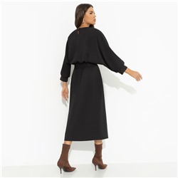 Платье из костюмной ткани, Ты входишь–мода замирает (черное)