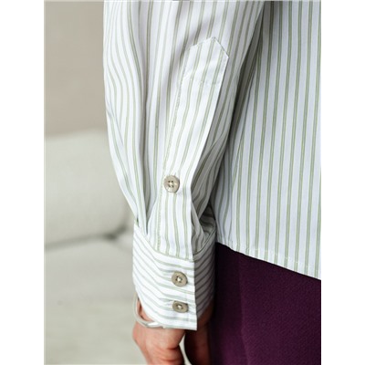 Блузка прилегающего силуэта из хлопка