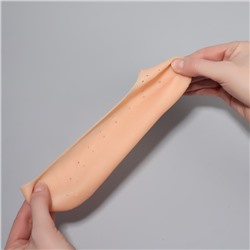 Носочки для педикюра, силиконовые, с перфорацией, 18×8 см, бежевые