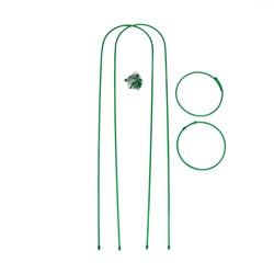 Шпалера, 135×30×1 см, металл, зелёная, «Ракета Клевер»