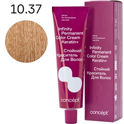 CONCEPT Infinity Стойкий краситель для волос 10.37 Очень светлый блондин золотисто-кор. 100 мл
