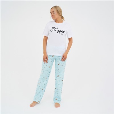 Брюки домашние женские KAFTAN Light, размер 40-42, голубые