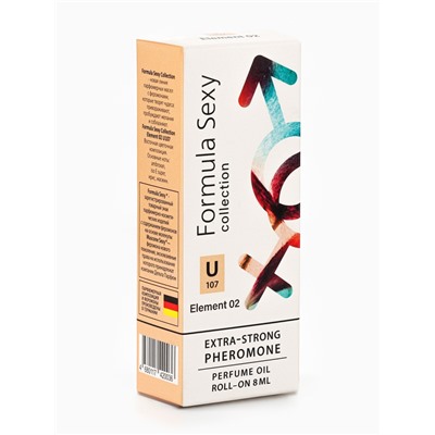 Парфюмерное масло женское с феромонами Formula Sexy Collection Element 02 U107, 8 мл (по мотивам Molecules Escentric 02 (Escentric Molecules)