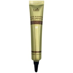 LADOR Ночная восстанавливающая сыворотка для волос Snail Sleeping Hair Ampoule 20 мл