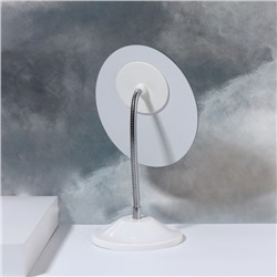 Зеркало настольное, на гибкой ножке, 13.5×27 см, (13.5×16.2 см), белое