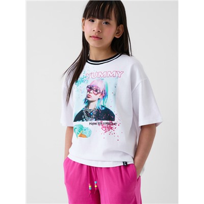 Фуфайка трикотажная для девочек (футболка)