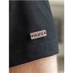 Футболка-поло из фактурного трикотажа