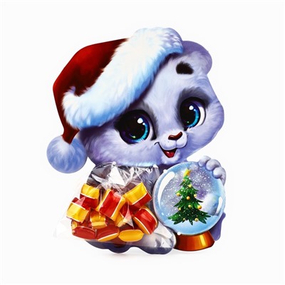 Пакет под сладости новогодний «Мишка», 11×6 см