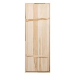 Дверь для бани и сауны, коробка 190×70 см, деревянная, на клиньях, массив, «Добропаровъ»